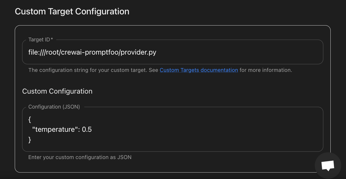 Custom Target Configuration